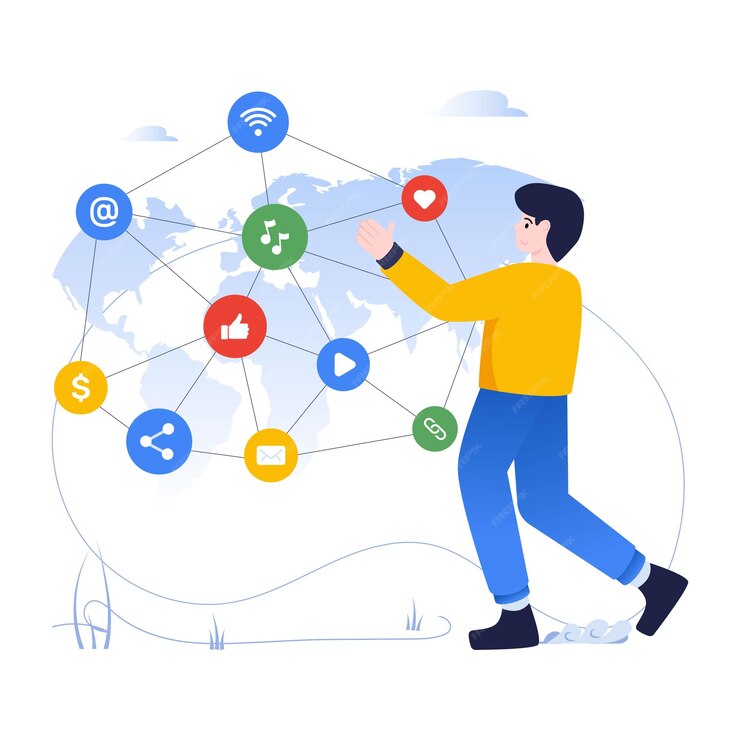 flat illustration media network with high resolution 203633 6737