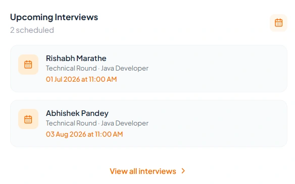 upcoming interview